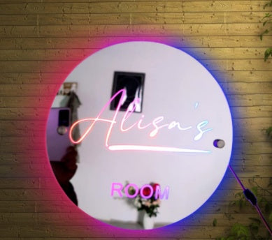 Magic mirror with name customisation