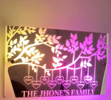 Magic mirror with name customisation