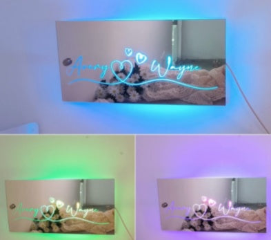 Magic mirror with name customisation